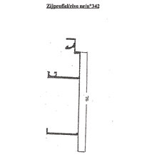 VERANDA ALU ZIJPROFIEL  8 CM BRUIN 6.04M