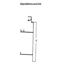 VERANDA ALU ZIJPROFIEL  8 CM WIT   6.04M