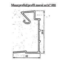 VERANDA ALU MUURPROFIEL WIT 6.50M 16MM PERGOLA