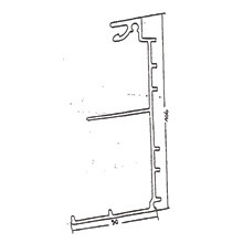 VERANDA ALU MUURPROFIEL  8 CM WIT       (6.25M)