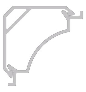 P182 KLEINE SIERLIJST 25X25MM VERKEERSWIT (003)