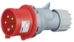 FICHE CEE MALE - 5 PÔLES - 3P + N + T - 400V - 32 A