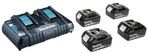 POWERPACK BL1850B : 4X BL1850B LI-ION BATTERIJ 18V 5,0AH + DUBBELE SNELLADER DC18RD IN MAKPAC III KOFFER POWERPACK BL1850B : 4X BL1850B LI-ION BATTERIJ 18V 5,0AH + DUBBELE SNELLADER DC18RD IN MAKPAC III KOFFER