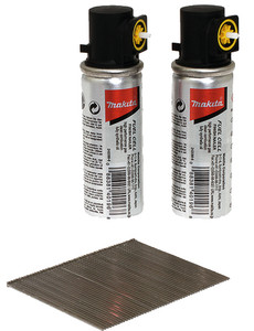 BRAD 16GA RVS 50MM MET 2 GASPATRONEN BRAD 16GA RVS 50MM MET 2 GASPATRONEN