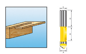 BOOR- EN KOPIEERFREES - SCHACHT : 12 -  B: 38MM