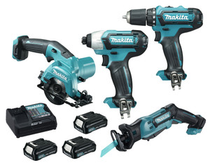 ACCU COMBOPACK CXT 10,8V: DF331D + TD110D + HS301D + JR103D + 3X BL1020B + 1X DC10SA + MAKPAC