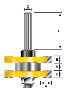 GROEF & VEER FREES MET KOGELLAGER - SCHACHT: 8 - B: 41MM