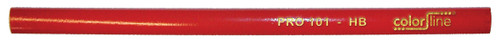 CRAYON DE MENUISIER "PRO 101", FORME OVALE, LAQUÉ ROUGE - 24 CM - PAR PC