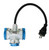 FICHE FEMELLE TRIPLE - CÂBLE 10 M