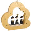 Richard Glässer Carolers Cloud Ornament | Handcrafted German Wooden Christmas Decoration | 9 cm