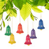 Six Wood Bell German Ornaments
