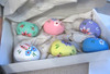 Six Colorful Pastel Eggs German Ornaments – detail view of the Christmas ornament