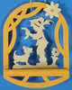 Six Flower Children Arch German Ornament – side view of the Christmas ornament
