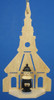 Three Carolers Church German Ornaments – side view of the Christmas ornament