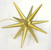 Five Golden Pointy Stars German Ornaments – side view of the Christmas ornament