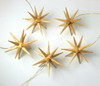 Five Natural Pointy Stars German Ornaments – alternate view of the Christmas ornament