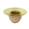 Richard Glaesser Pyramid Candle Holder - Fits 14mm Medium Candle – alternate view of the wooden candleholder