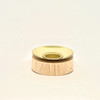 Wood Brass Tealight Medium 14mm Candle Cup Insert – detail view of the wooden candleholder