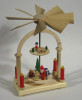 Miniature 2 Level - Santa Workshop German Pyramid | Warm Air Pyramid – alternate view of the Christmas pyramid