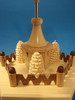Natural Tree Nativity Pyramid 2 Level – side view of the Christmas pyramid