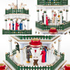 Painted Christmas German Pyramid Angels - 4 Level – alternate view of the Christmas pyramid