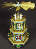 Christmas German Pyramid Angels Top 3 Level – alternate view of the Christmas pyramid
