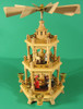 Christmas German Pyramid Colorful Figures 3 Level – alternate view of the Christmas pyramid