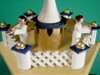 Christmas German Pyramid German Blue White 4 Level – detail view of the Christmas pyramid
