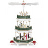Christmas German Pyramid White Color Carousel 3 Level