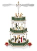 Christmas German Pyramid White Color Carousel 3 Level – detail view of the Christmas pyramid