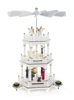 Christmas German Pyramid White Gold Carousel 3 Level – Christmas pyramid by Volker & Heiko Flath