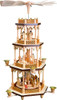 Natural Nativity Rotating Angels German Pyramid 4 Level – Christmas pyramid by Richard Glaesser