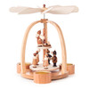 Natural Santa Carolers Tealight Pyramid – alternate view of the Christmas pyramid