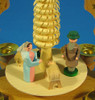 Small Scalloped Arch Nativity Pyramid – detail view of the Christmas pyramid