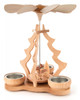 Tree Shape Pyramid with Hand Carved Deer Natural German Carousel – detail view of the Christmas pyramid