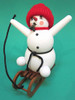 Snowman Sled Incense German Smoker