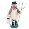 Farmer Cow Smoker | 8.6 Inches Tall – German Christmas smoker by Peter Wolf
