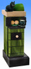 Green Tiled Stove German Smoker – alternate view of the German Christmas smoker