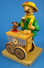 Street Box Organ Musician Incense Smoker | 6.7 Inches Tall – side view of the German Christmas smoker