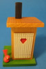 Miniature Little Outhouse Smoker | 3.5 Inches Tall – side view of the German Christmas smoker