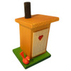 Miniature Little Outhouse Smoker | 3.5 Inches Tall – alternate view of the German Christmas smoker