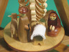Nativity Christmas German Pyramid Shooting Star – detail view of the Christmas pyramid