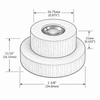 Pyramid Disk Cup Glass Bearing – alternate view of the Christmas pyramid