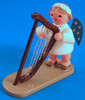 Angel German Figurine Harp – alternate view of the Christmas ornament