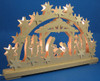 Star Nativity German Schwibbogen Arch – detail view of the Christmas light arch