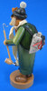Skier German Incense Smoker | 10.5 Inches Tall – side view of the German Christmas smoker