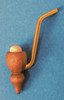 Pipe Smoker Pointy Brown - 7/8th Inch - Replacement Part for German Smokers – detail view of the German Christmas smoker