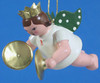 Cymbals Angel Christmas Hanging German Ornament – Christmas ornament by Kunstgewerbliche Drechslerei Ellmann