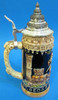 St George German Beer Stein Tan – side view of the German handcrafted gift