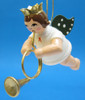 English Horn Angel Christmas Hanging German Ornament – Christmas ornament by Kunstgewerbliche Drechslerei Ellmann